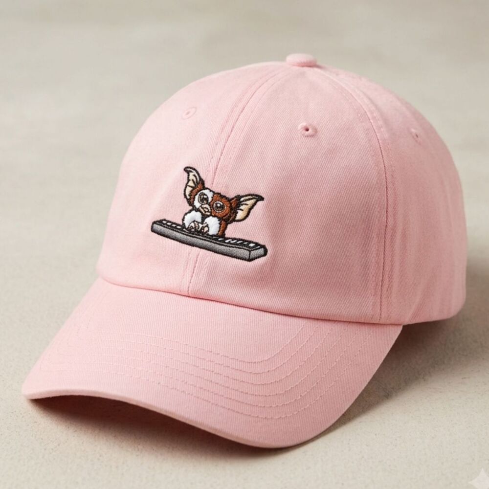 Gremlins Gizmo Pink Hat Baseball Cap Embroidered Keyboard OSFM Adjustable